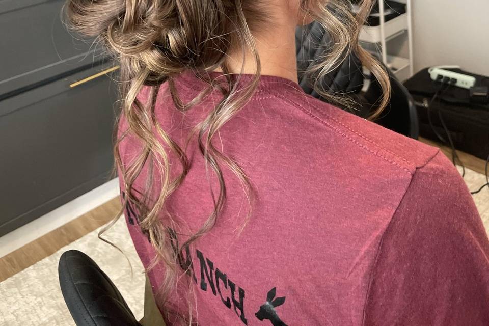 Updo with a braid