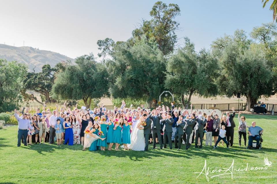 Wedding Group on Ceremony Lawn