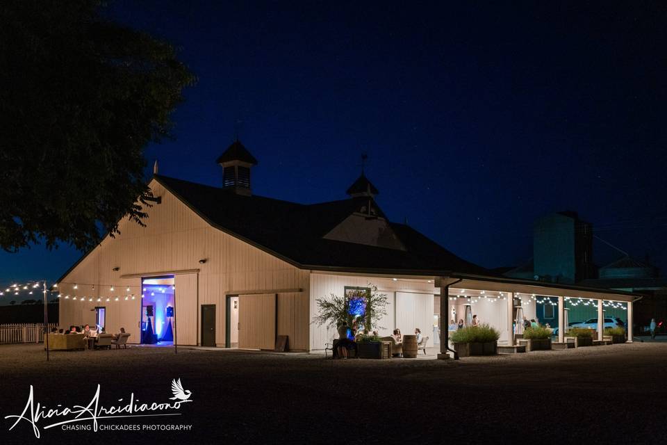 Event Barn at Night