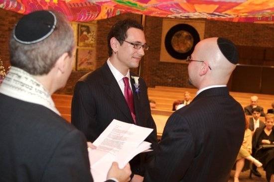 The happy couple under the chuppah