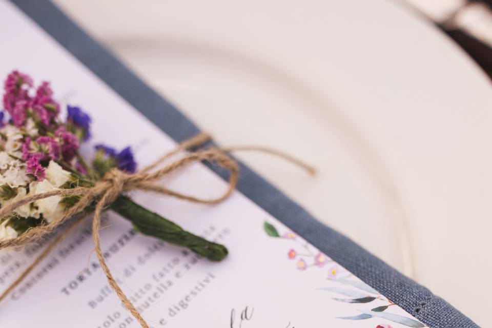 Wedding menu