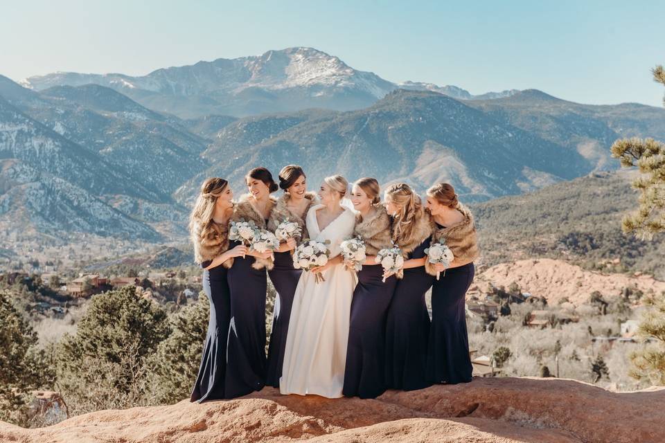 The bride with friends