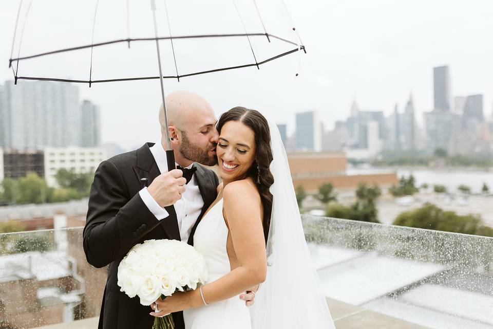 Rainy wedding day