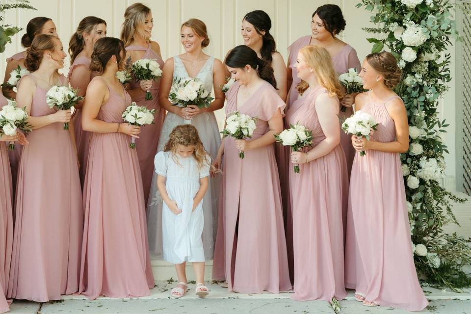 Bailey and her bridesmaids.