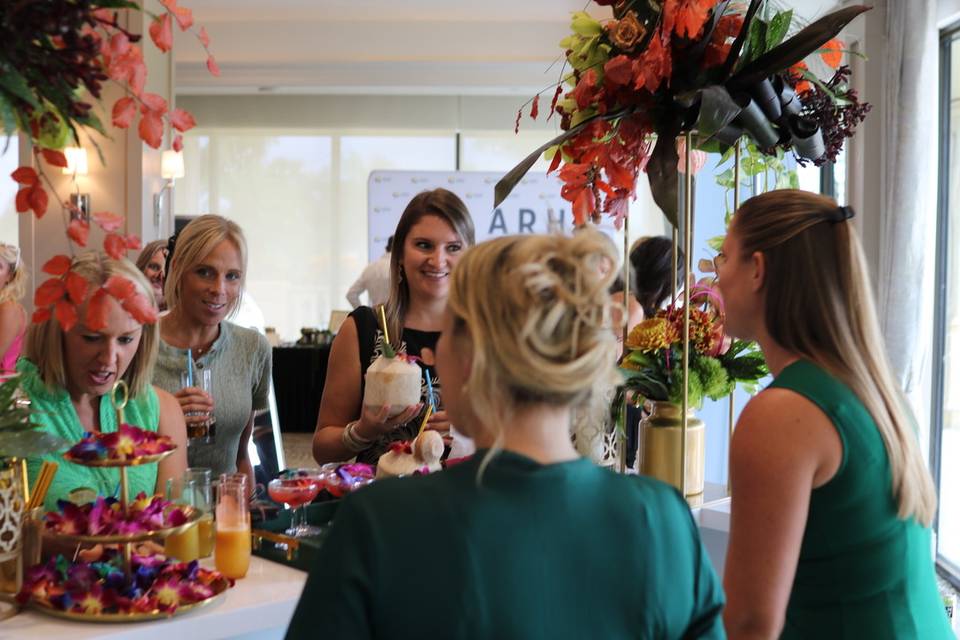 Guests gathered at the Isle bar