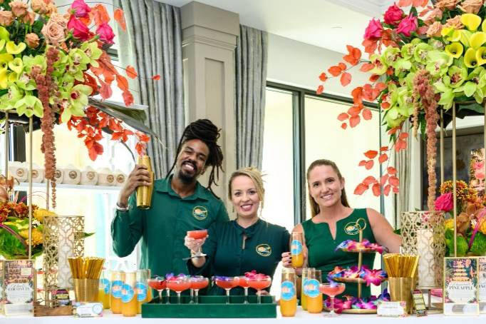 The Isle team behind the bar
