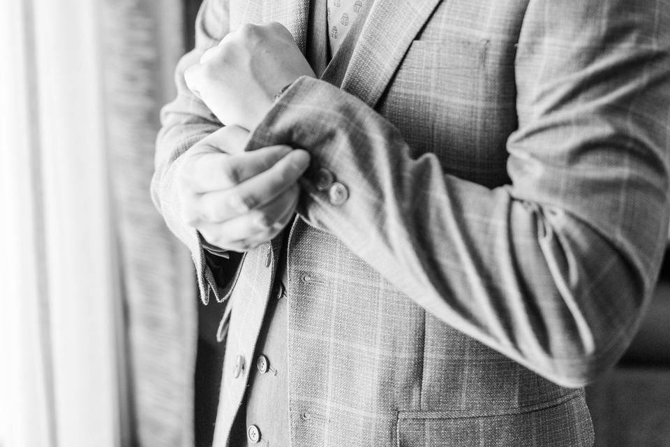 Groom Getting Ready