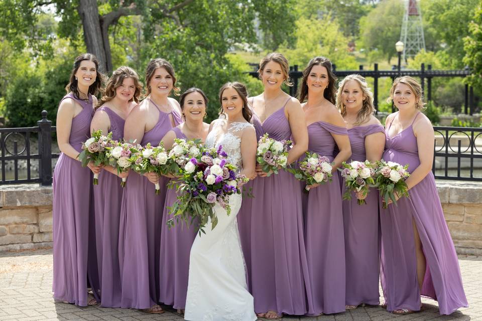 Shades of purples bouquets