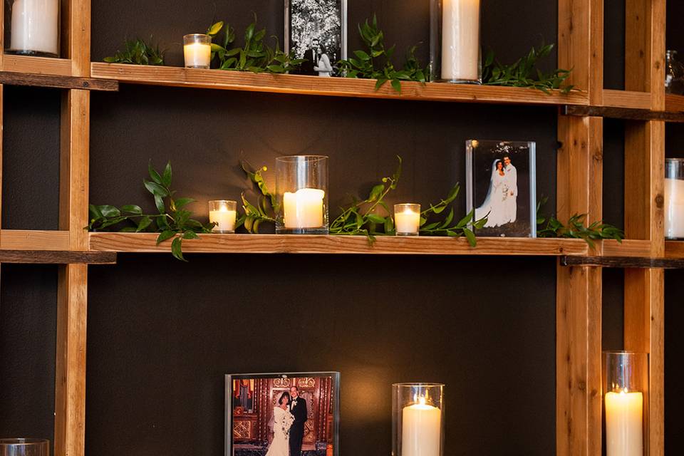 Candle Wall &Family Portraits