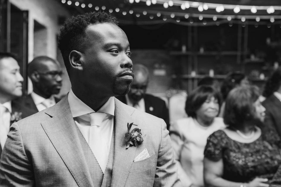 Groom Waiting for Bride