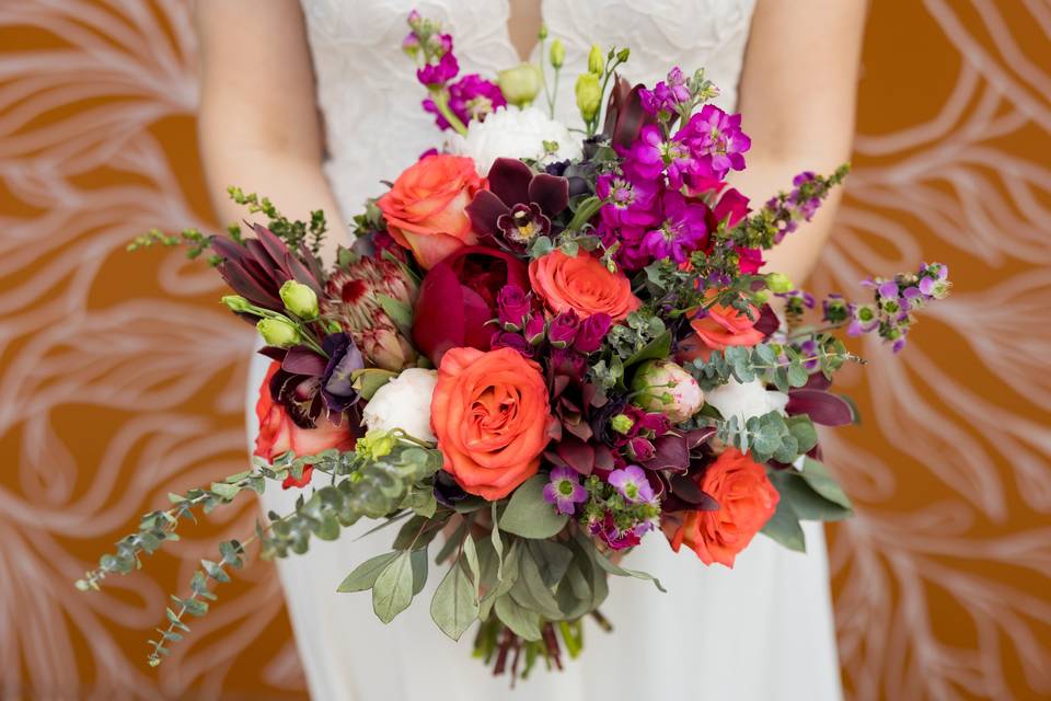 Floral in Front of Front Door