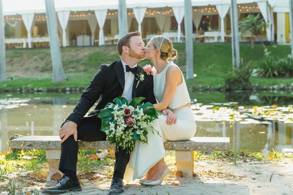 Tropical Bride and groom