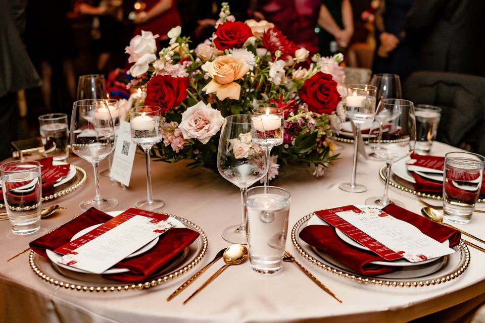 Lush tablescape