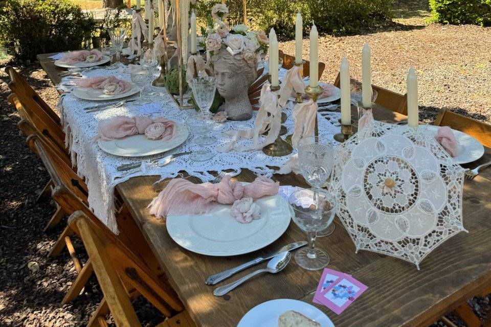 Table set up - Outside Garden