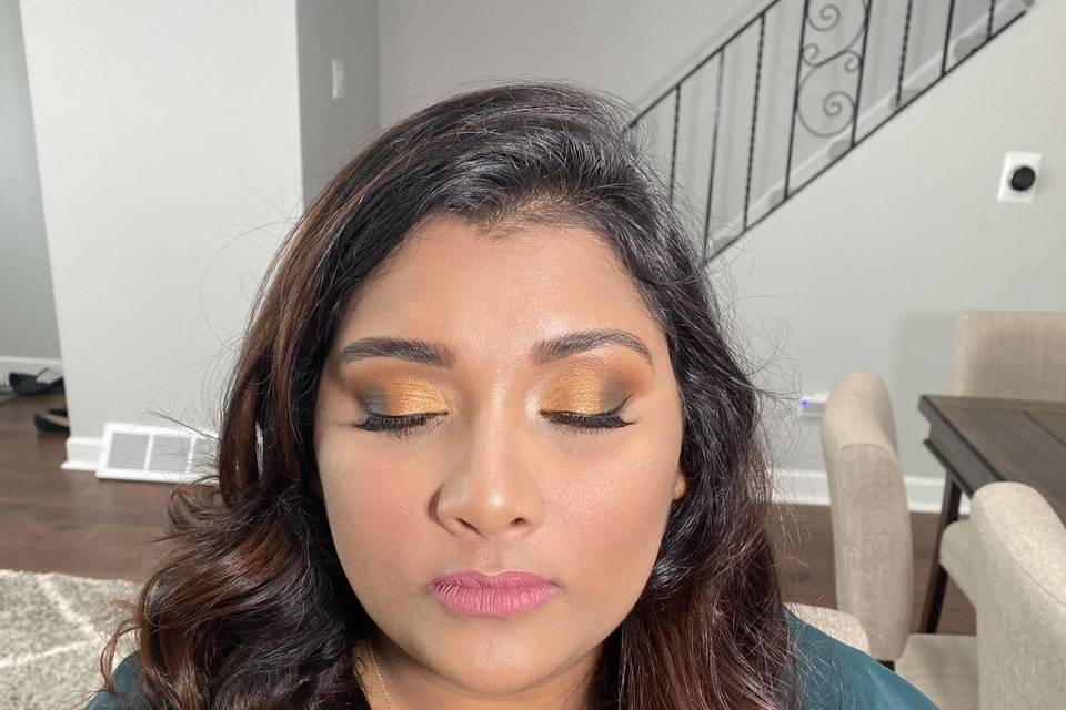 Bronze makeup look