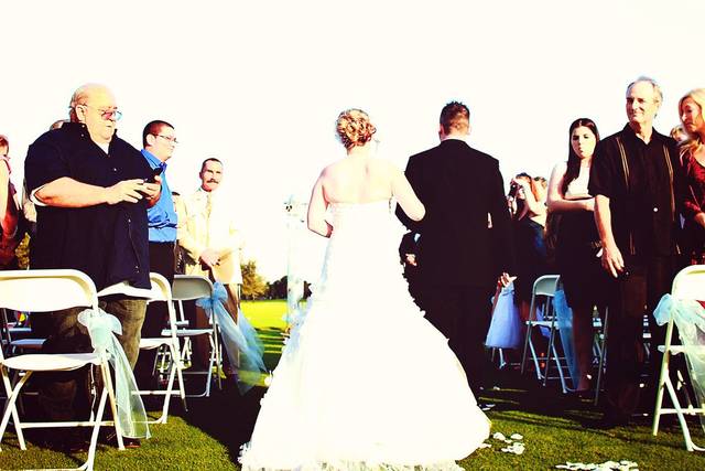 The couple and their guests