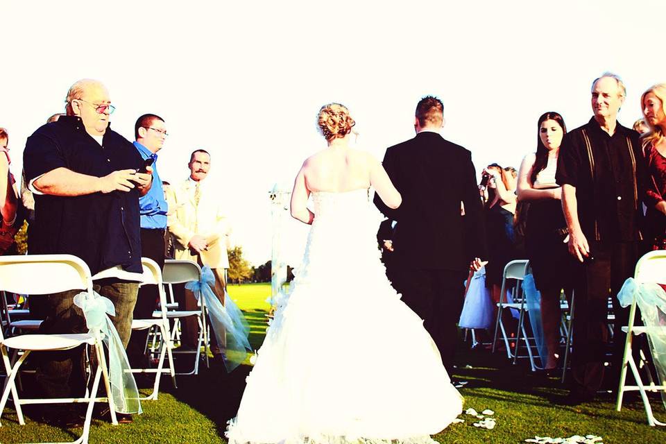 The couple and their guests