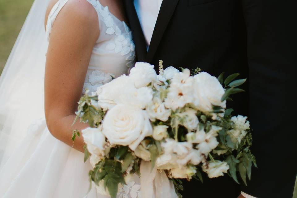 The bride and groom