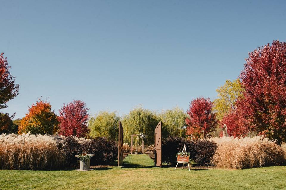 Fall ceremony meadow