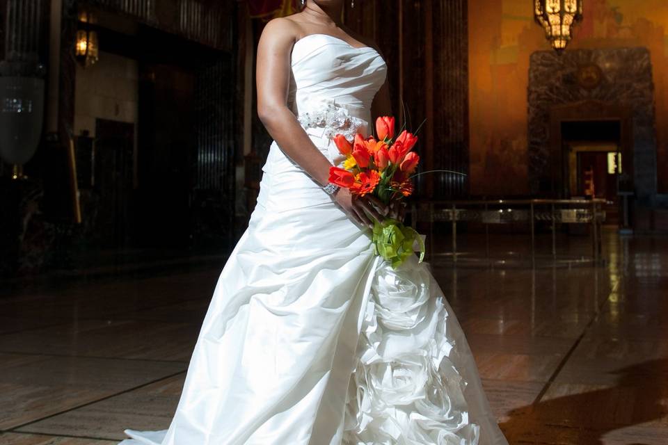 Bride in the lobby