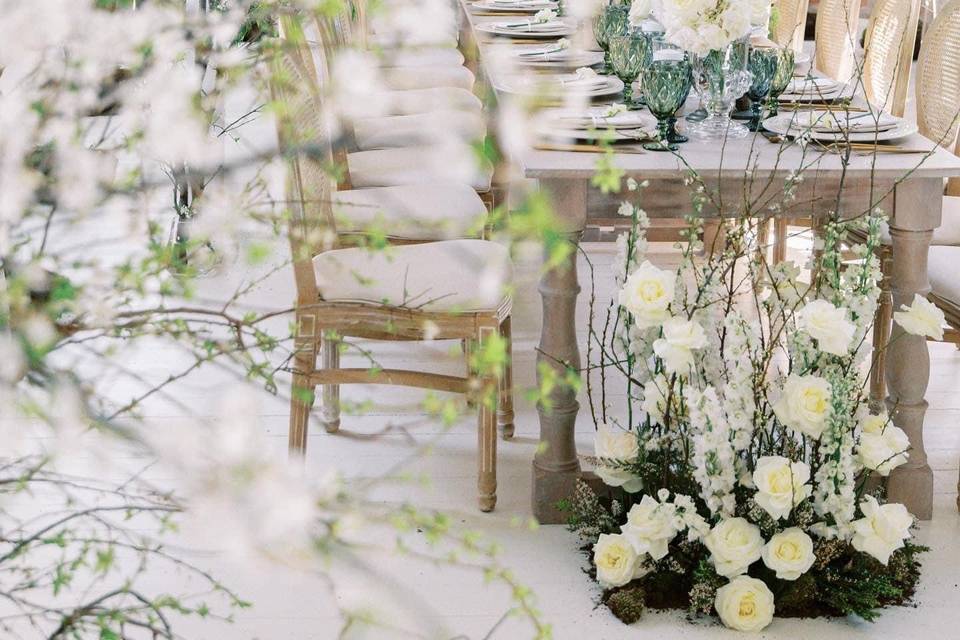 All white wedding