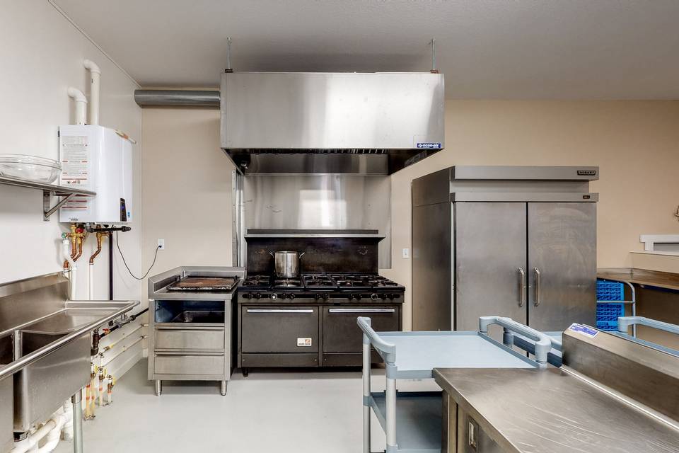 Spacious caterer's kitchen