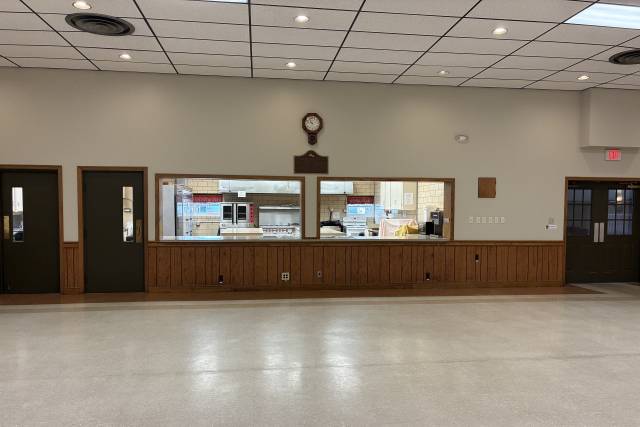 Hall view with kitchen open
