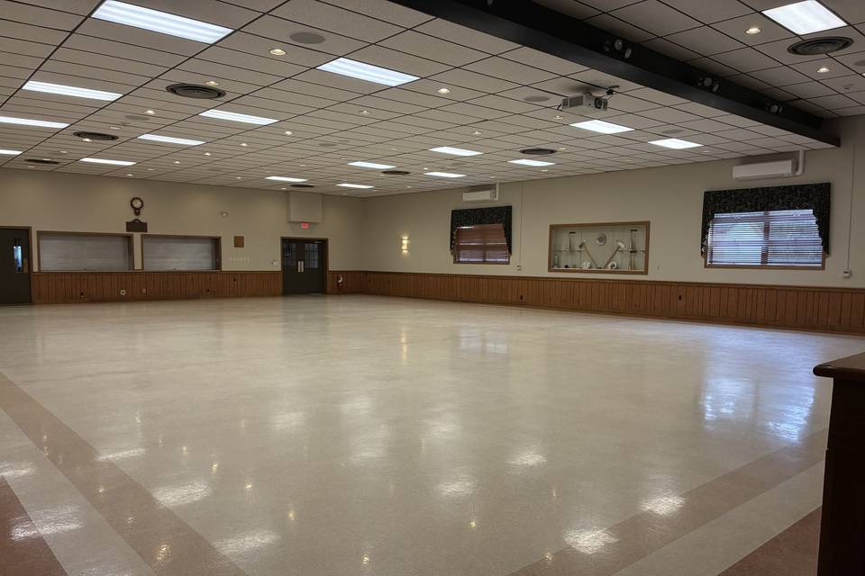 Hall view from left of stage