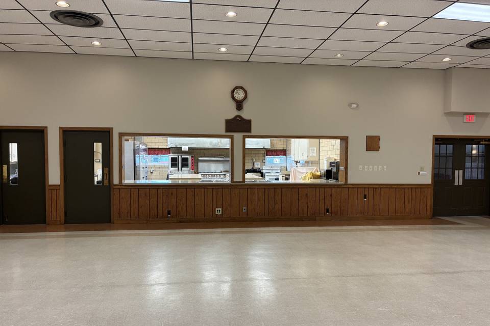 Hall view with kitchen open