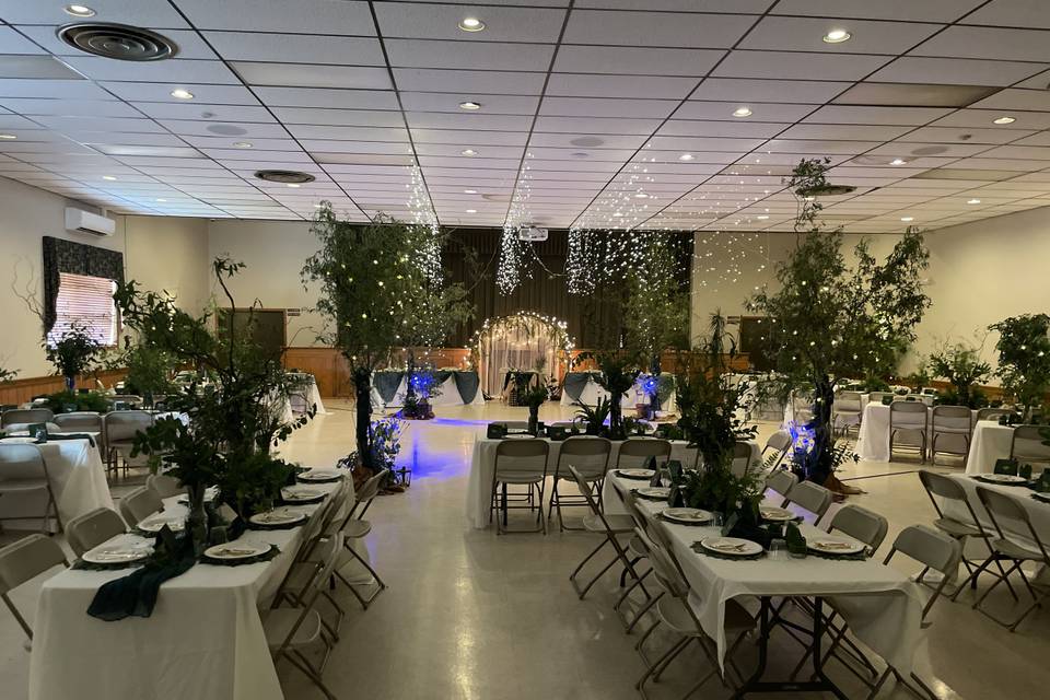 Decorated Hall view from back