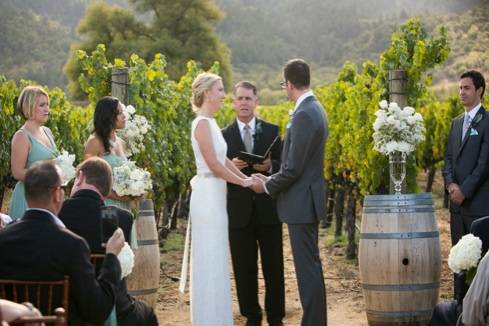 Couple during wedding ceremony