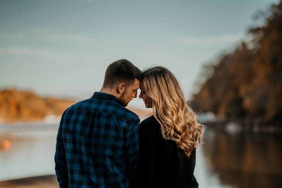 Couple by river