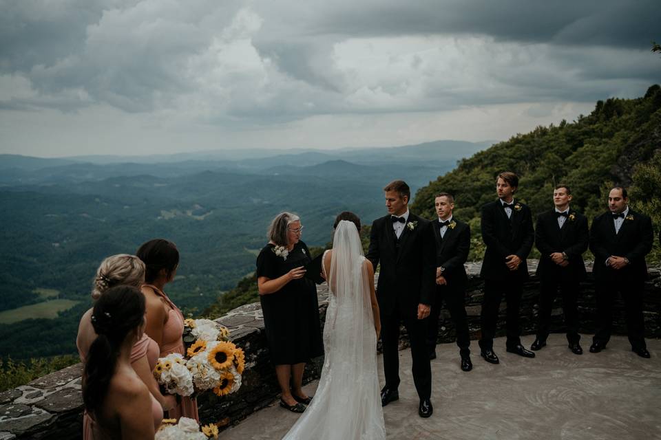 Mountain top wedding