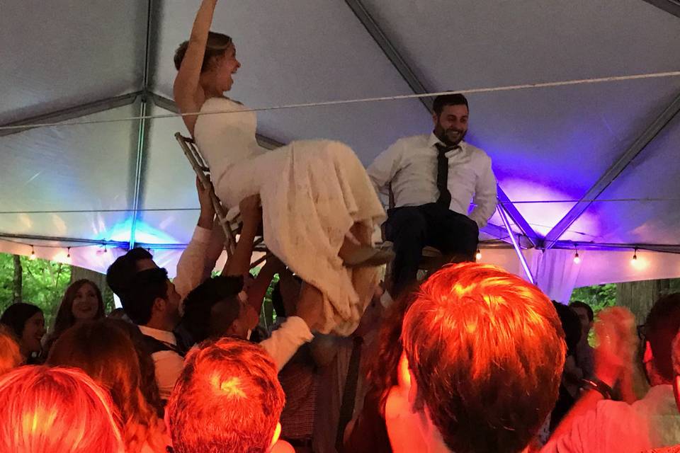 Carrying the newlyweds