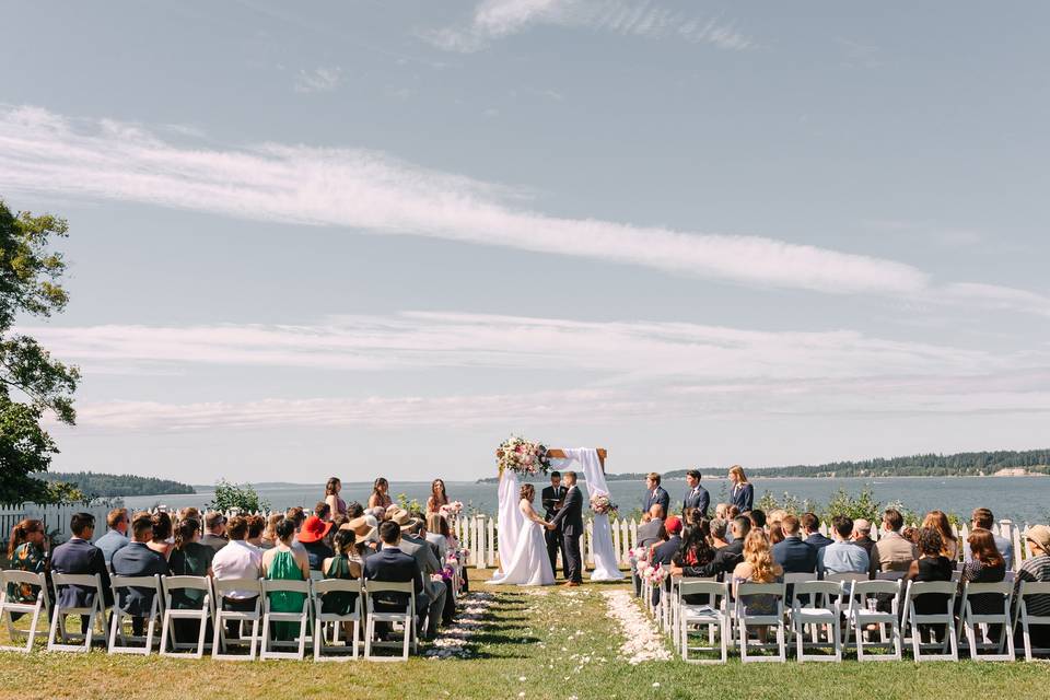 Outdoor ceremony at Pavilion