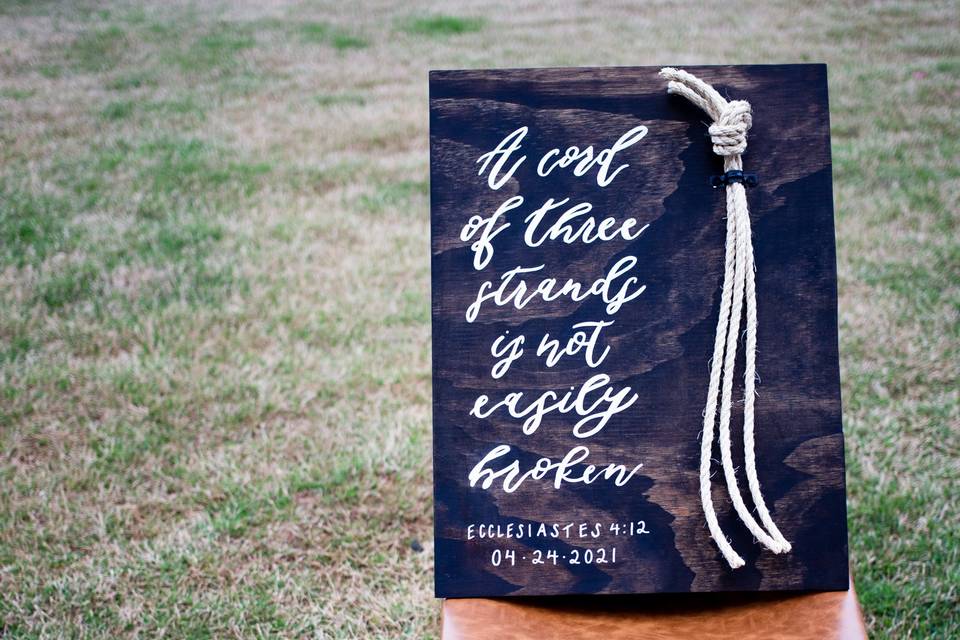 Custom ceremony signs