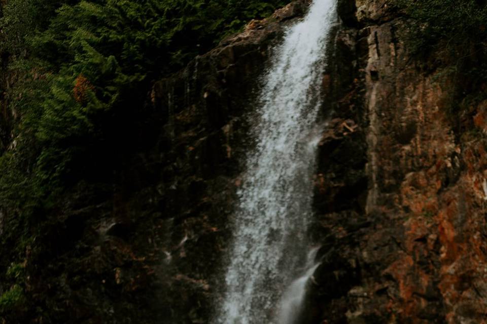 Waterfall engagement session