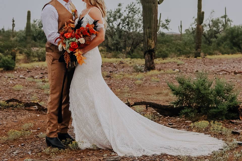 Desert monsoon elopement