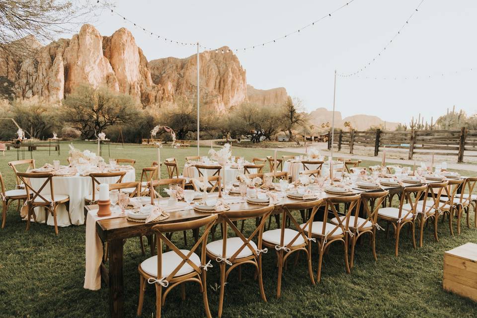 Outdoor boho wedding