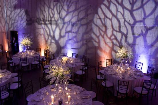 Reception set-up and uplighting