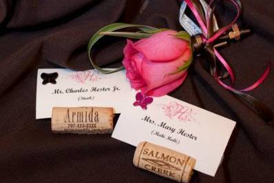 Vineyard inspired place cards