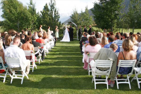 Outdoor wedding ceremony