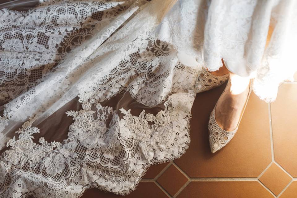 Soft romantic wedding dress