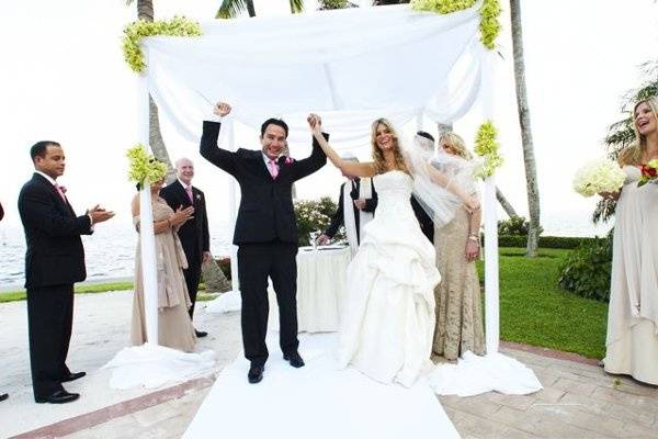 wedding at grove isle resort, coconut grove, fl