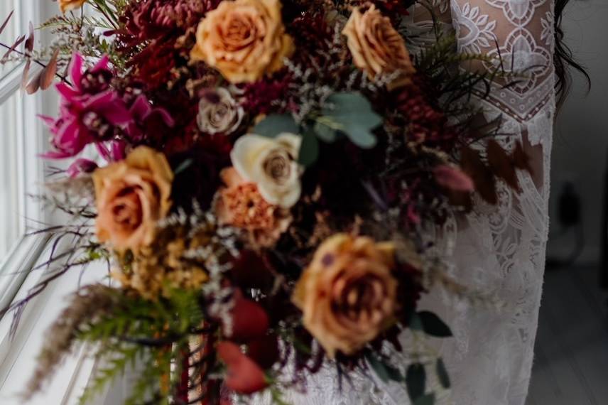 Rustic winter elopement