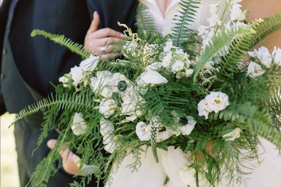 Green and White Wedding