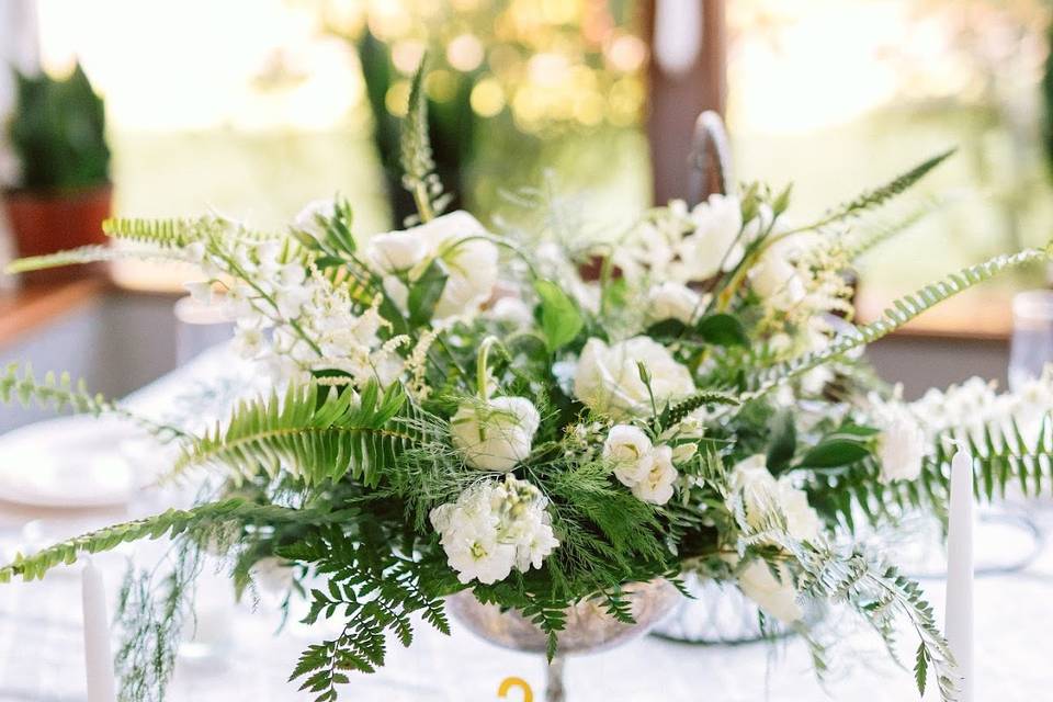 Green and White Wedding