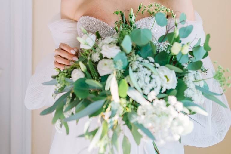 Tender bridal bouquet