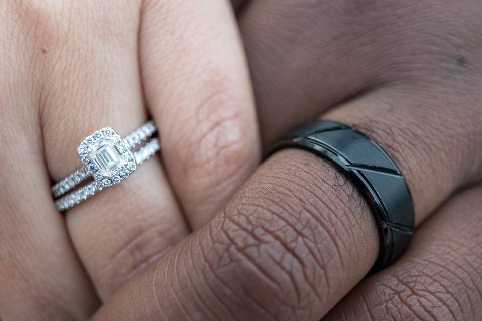 Close up of wedding rings - Tracy L Marie Photography