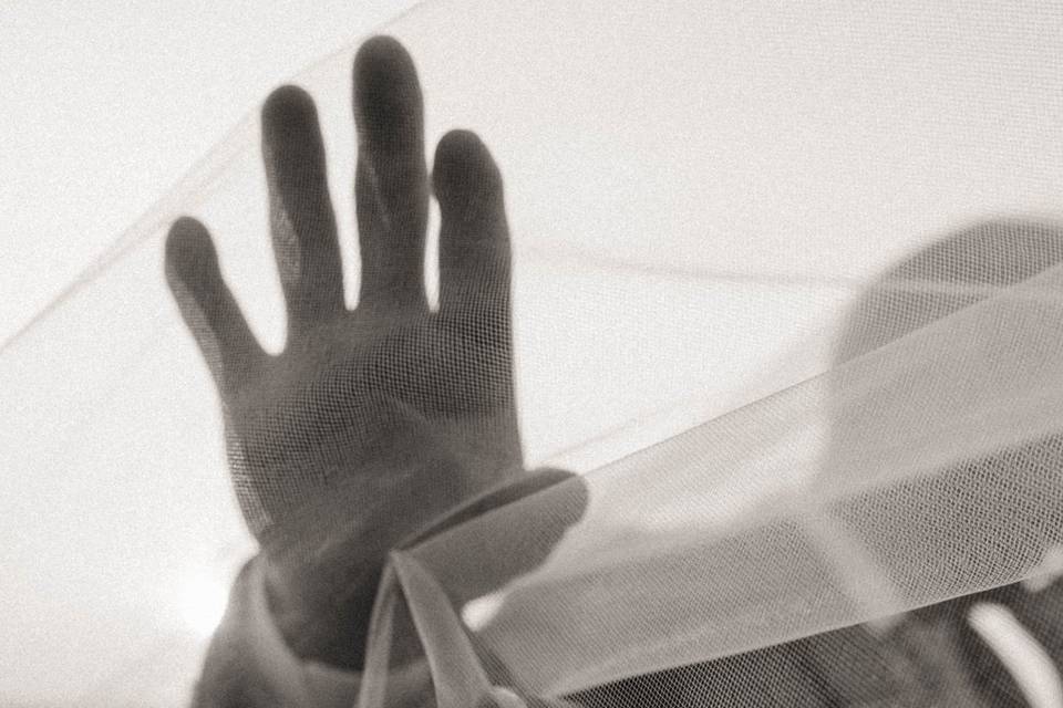 Close up under veil